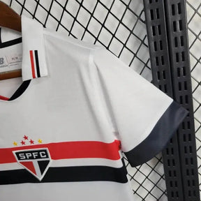 Camisa São Paulo Home 24/25 - Torcedor Feminina New Balance Branca + Patch Copa do Brasil - Netmantos