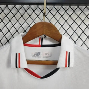 Camisa São Paulo Home 24/25 - Torcedor Feminina New Balance Branca + Patch Copa do Brasil - Netmantos