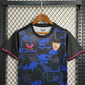 Camisa Sevilla Away 23/24 - Torcedor Infantil Preta - Netmantos