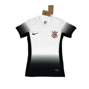 Camisa Timão Home 24/25 - Torcedor Feminina Preta e Branca - Netmantos